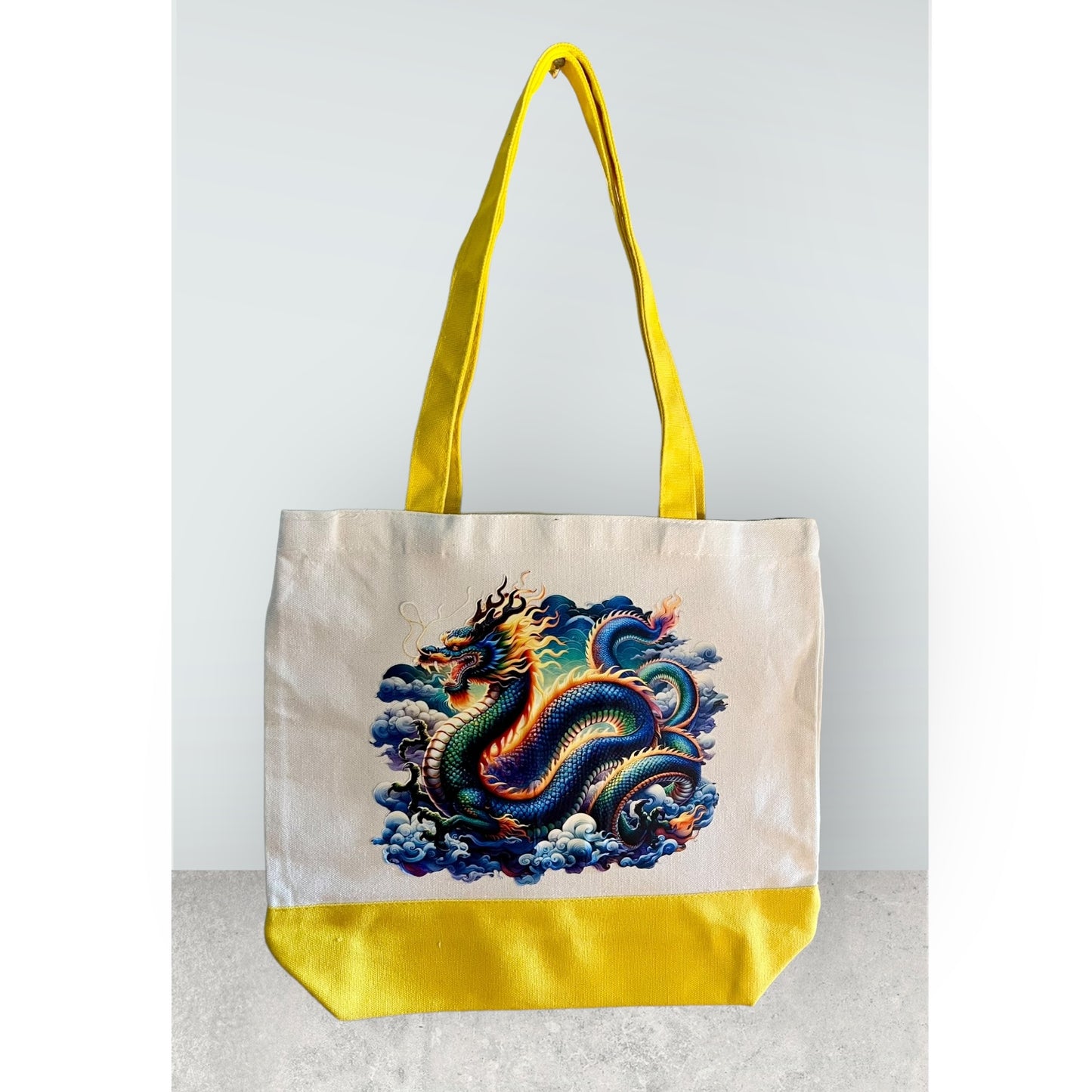 Tote Bag Rainbow Dragon (Yellow)