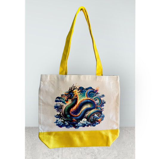 Tote Bag Rainbow Dragon (Yellow)