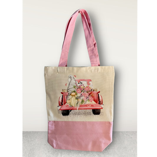 Tote Bag Gnome in Truck