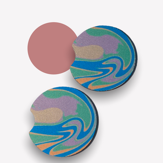 Marble Car Coasters - Pack of 2