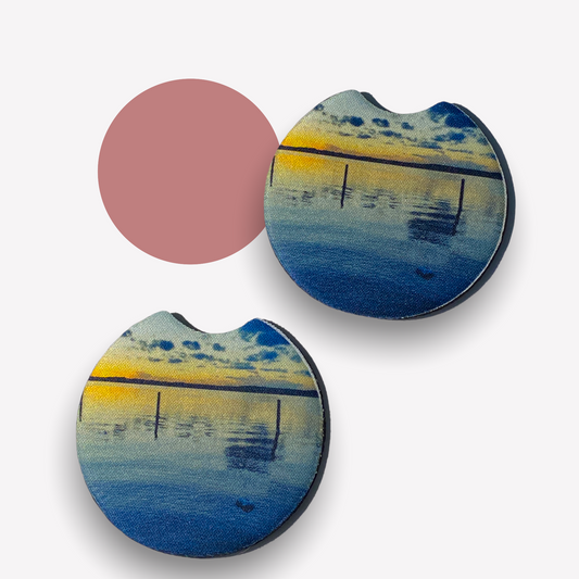 Sunset Car Coasters - Pack of 2