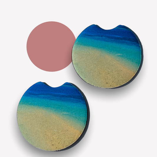 Beach Car Coasters - Pack of 2
