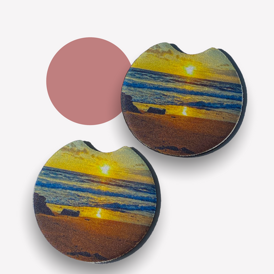 Sunset Car Coasters - Pack of 2