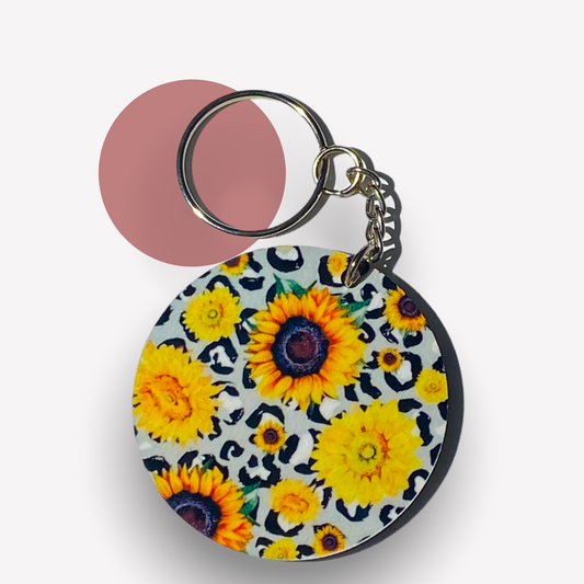 Sunflower Cow with White Leopard