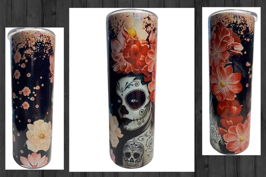 Sugar Skull with Flowers