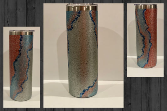 Silver, Pink, Blue Geode