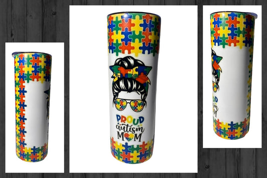 Proud Autism Mom Tumbler