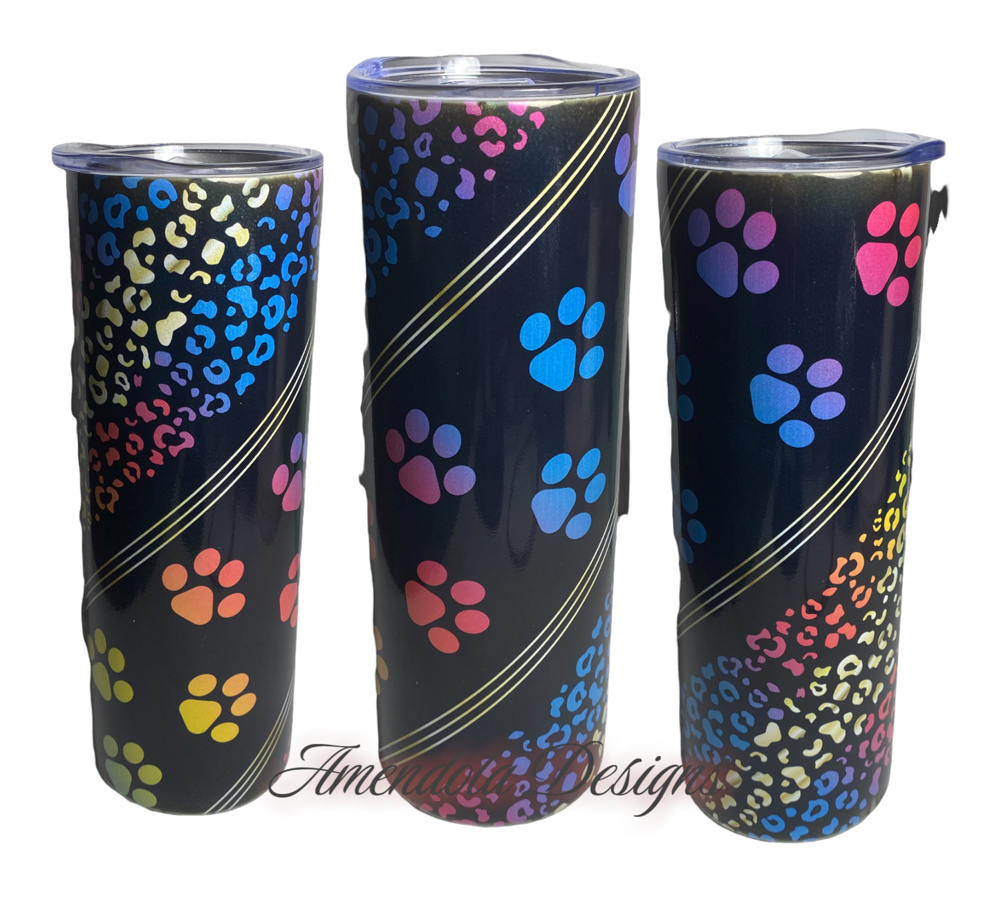 Rainbow paw print
