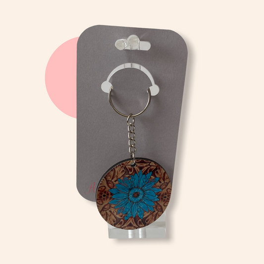 Turquoise Flower & Leather