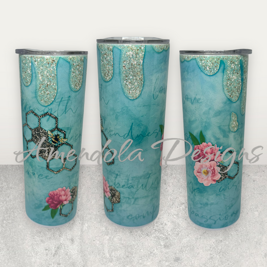 Honey Comb with Flowers