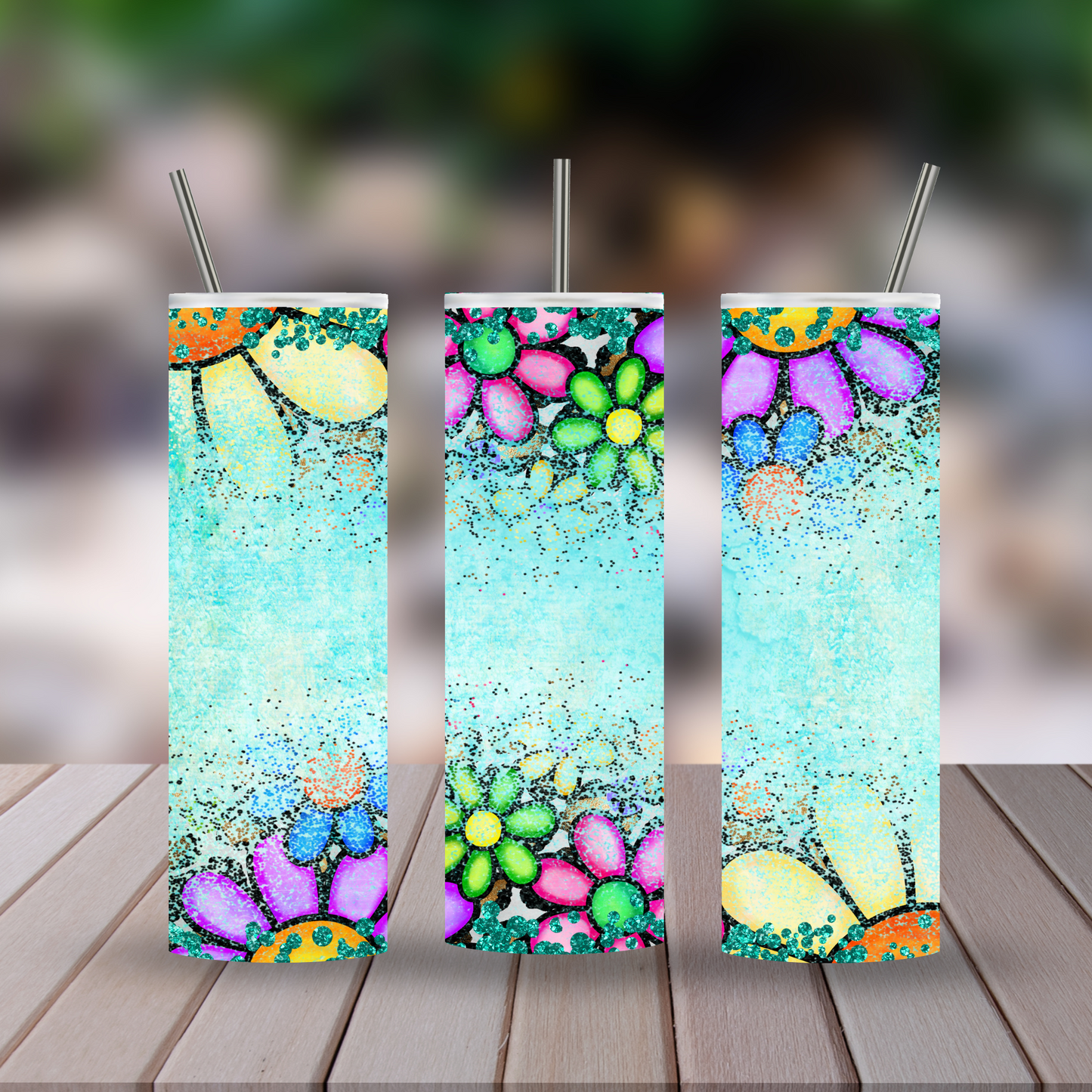 Flowers with Blue