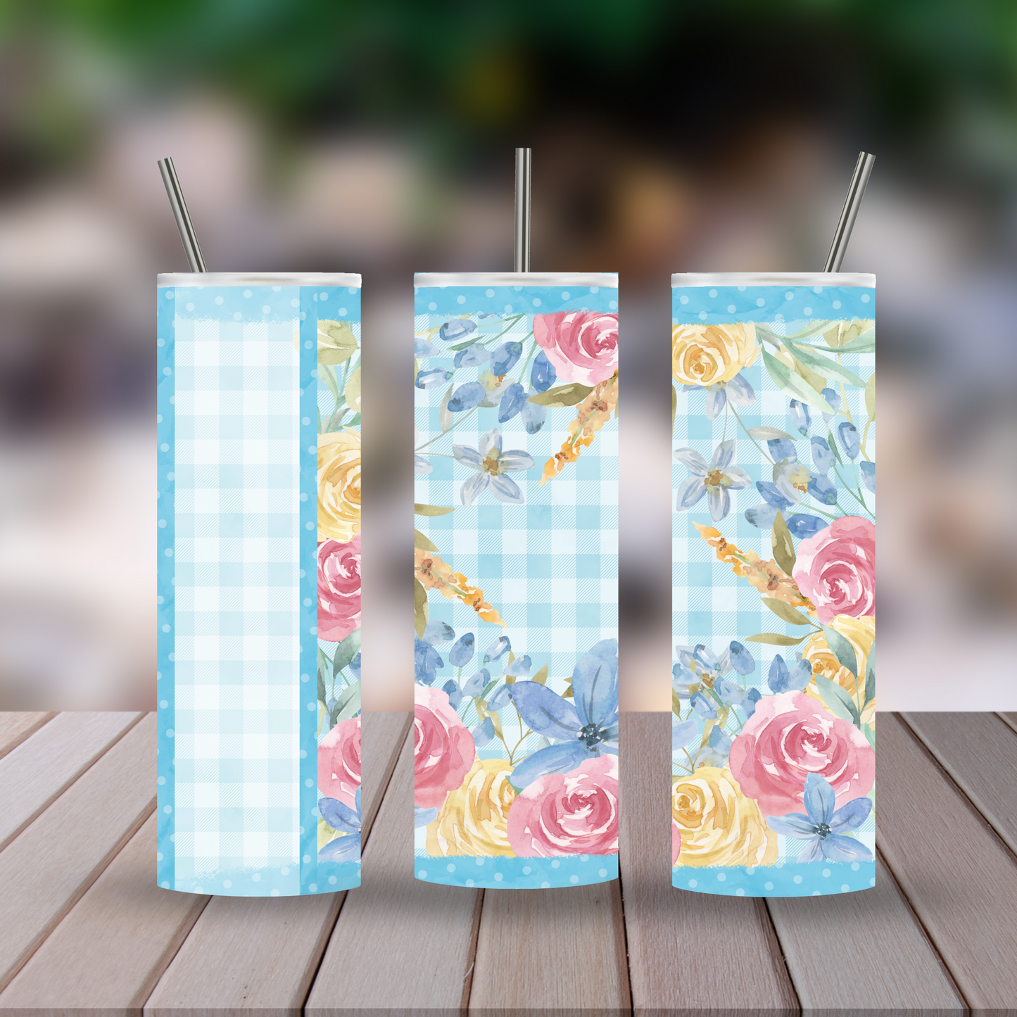 Blue Checkerd Roses