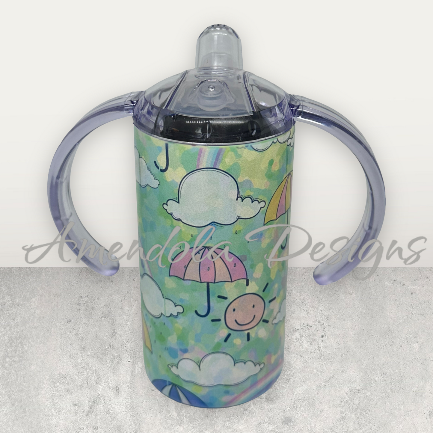 Sunshine & Clouds Sippy Cup with extra tumbler top